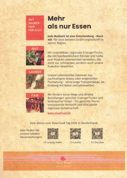 Slow-Food-Tag 2026 Information